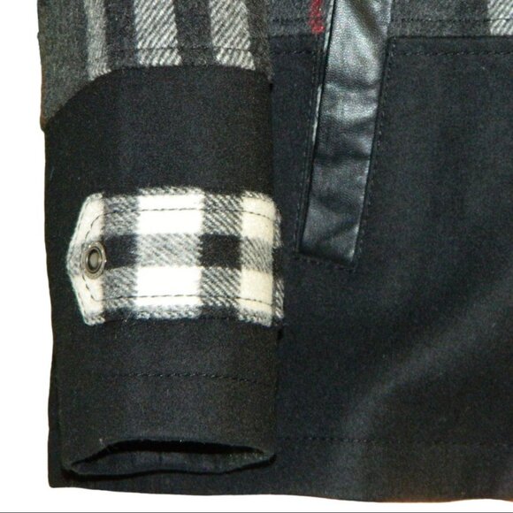 Plaid Peacoat Designer Hip Hop Sean John Size Large - Picture 7 of 14